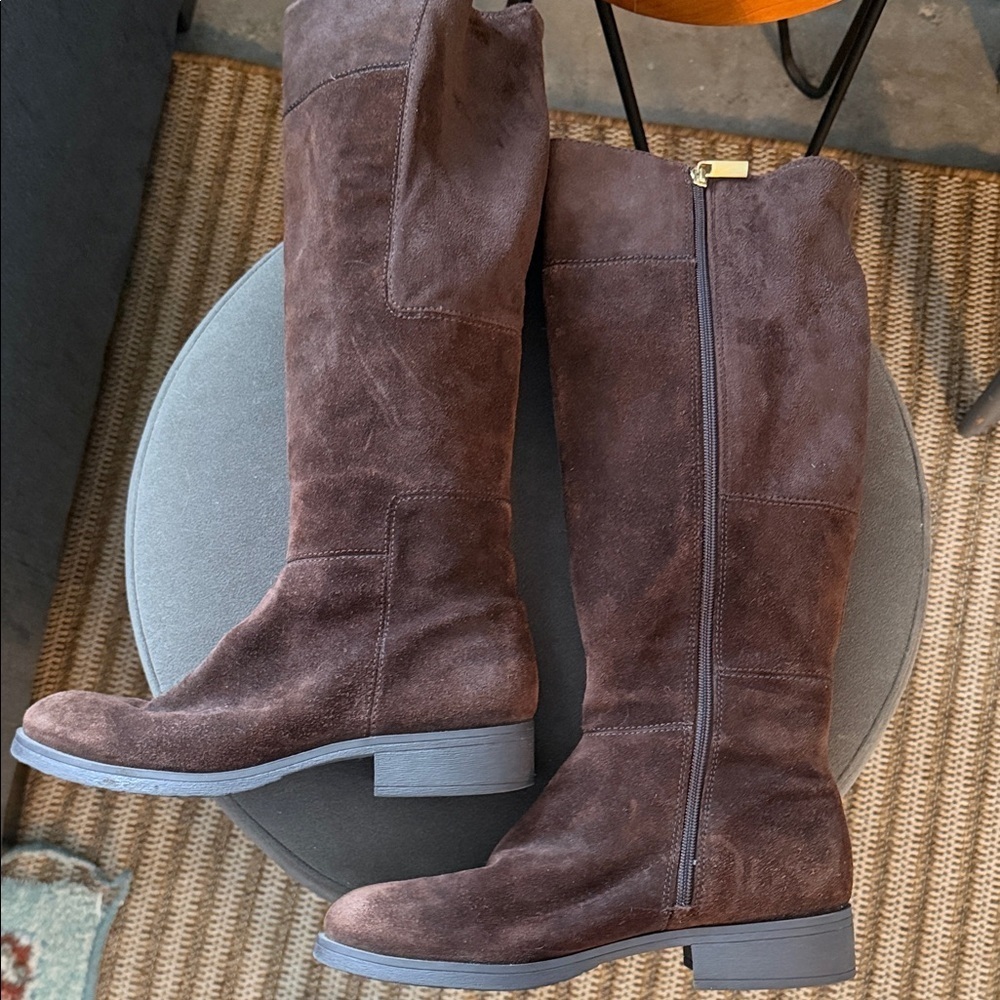 Bandolino Chocolate Brown Suede Women’s 8.5 Tall Boots Boho - Picture 6 of 10